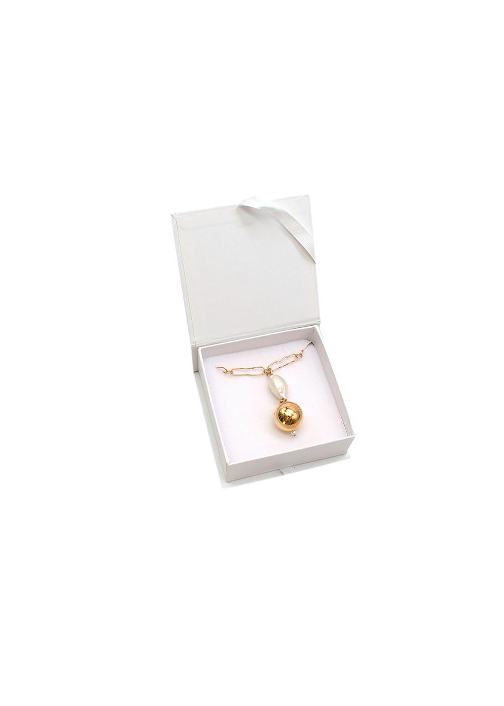 Mounser Pagoda Gold-plated Pearl Necklace