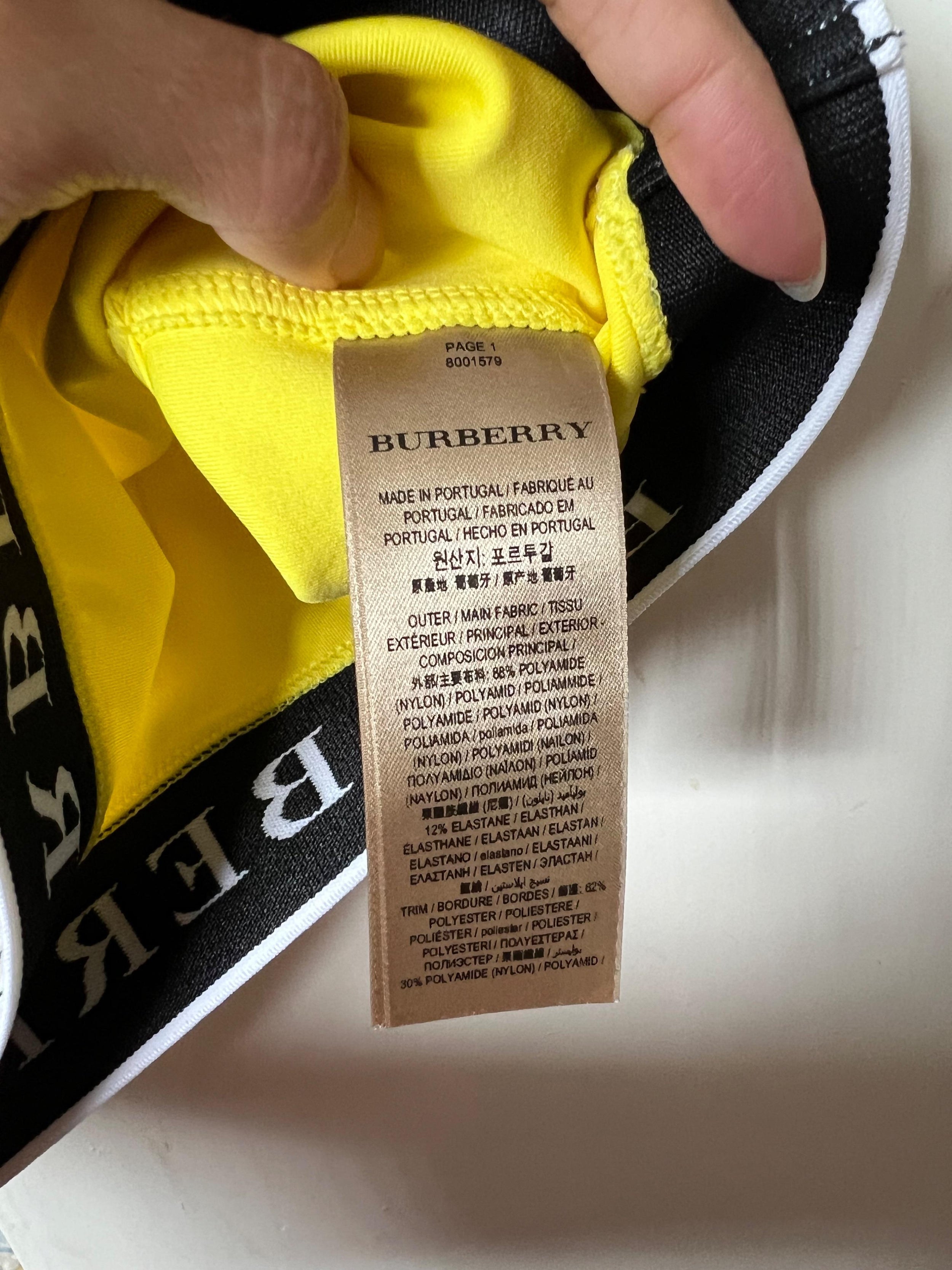 Burberry Yellow No Bra Gym Top