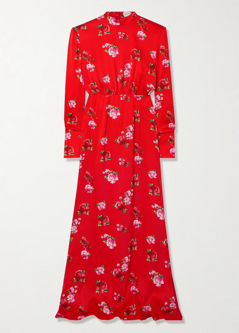Magda Butrym Floral-Print Silk Maxi Dress