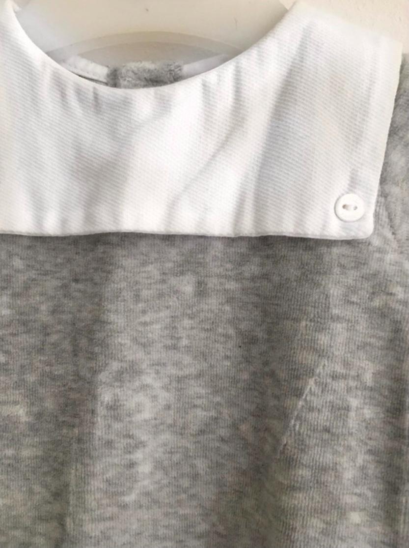 Jacadi grey velvet bodysuit
