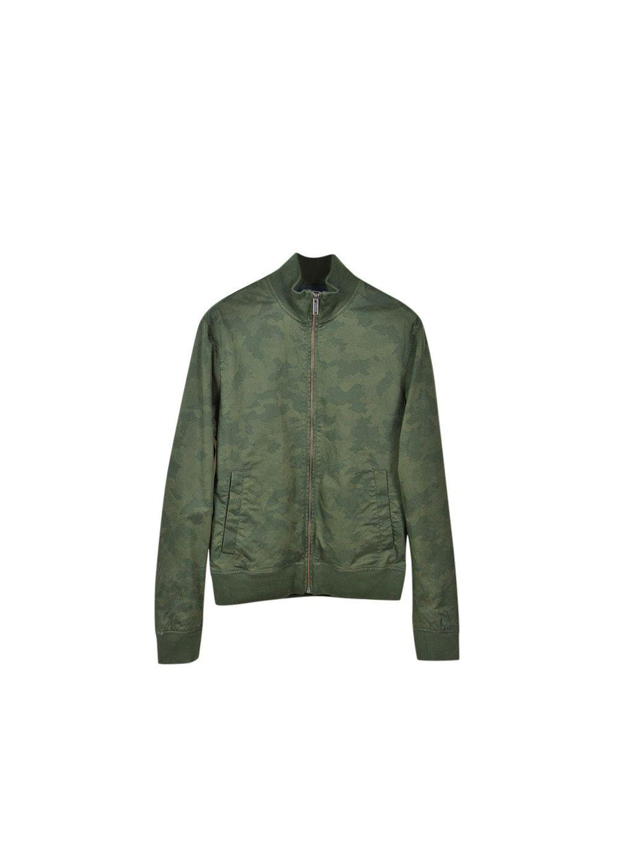 Green Camo Print Jacket