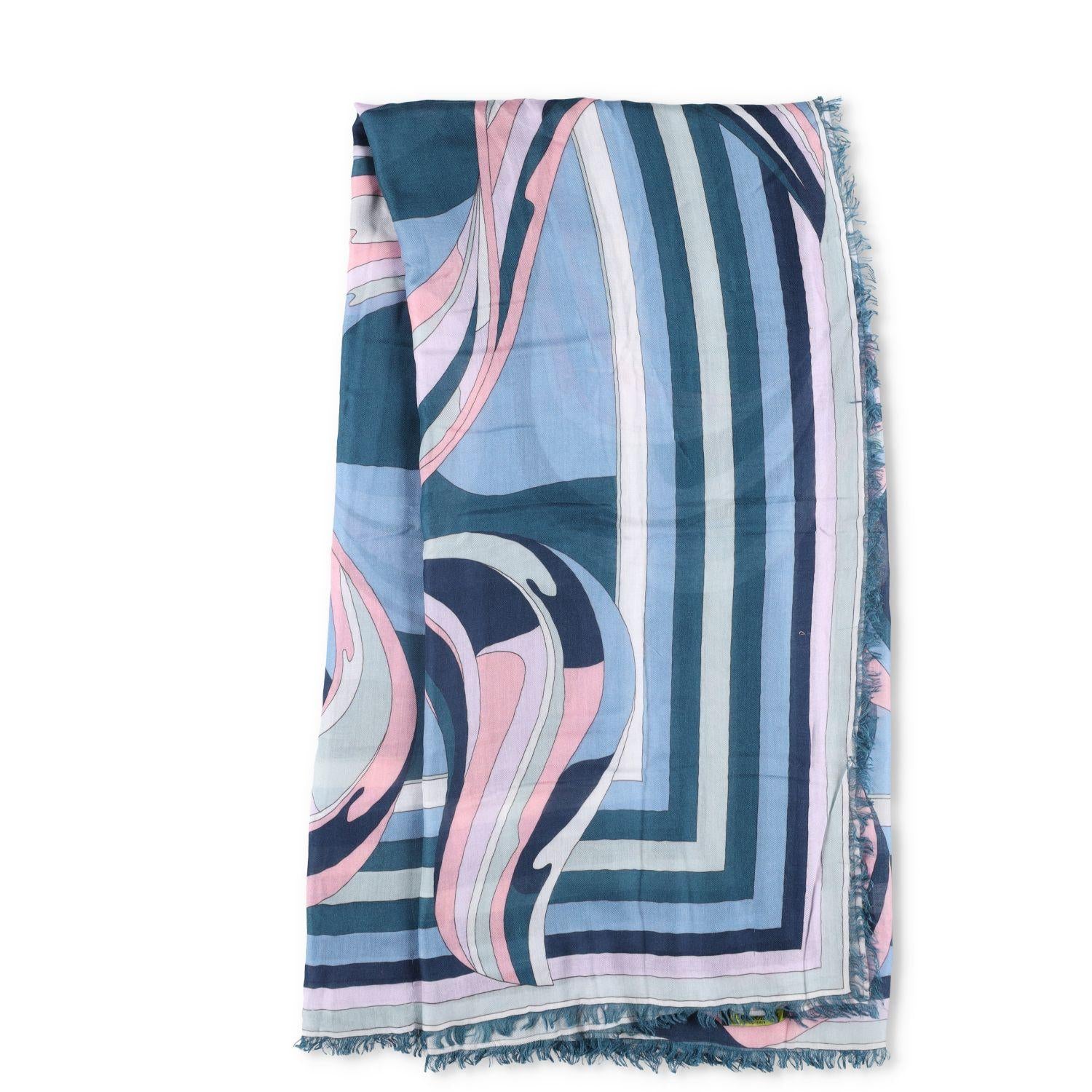 Emilio Pucci Pesci Print cashmere Blend Scarf