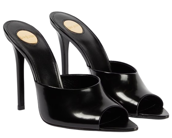 Saint Laurent Black Peep Toe Heels