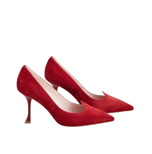 Roger Vivier Red Suede 'I Love Pumps'