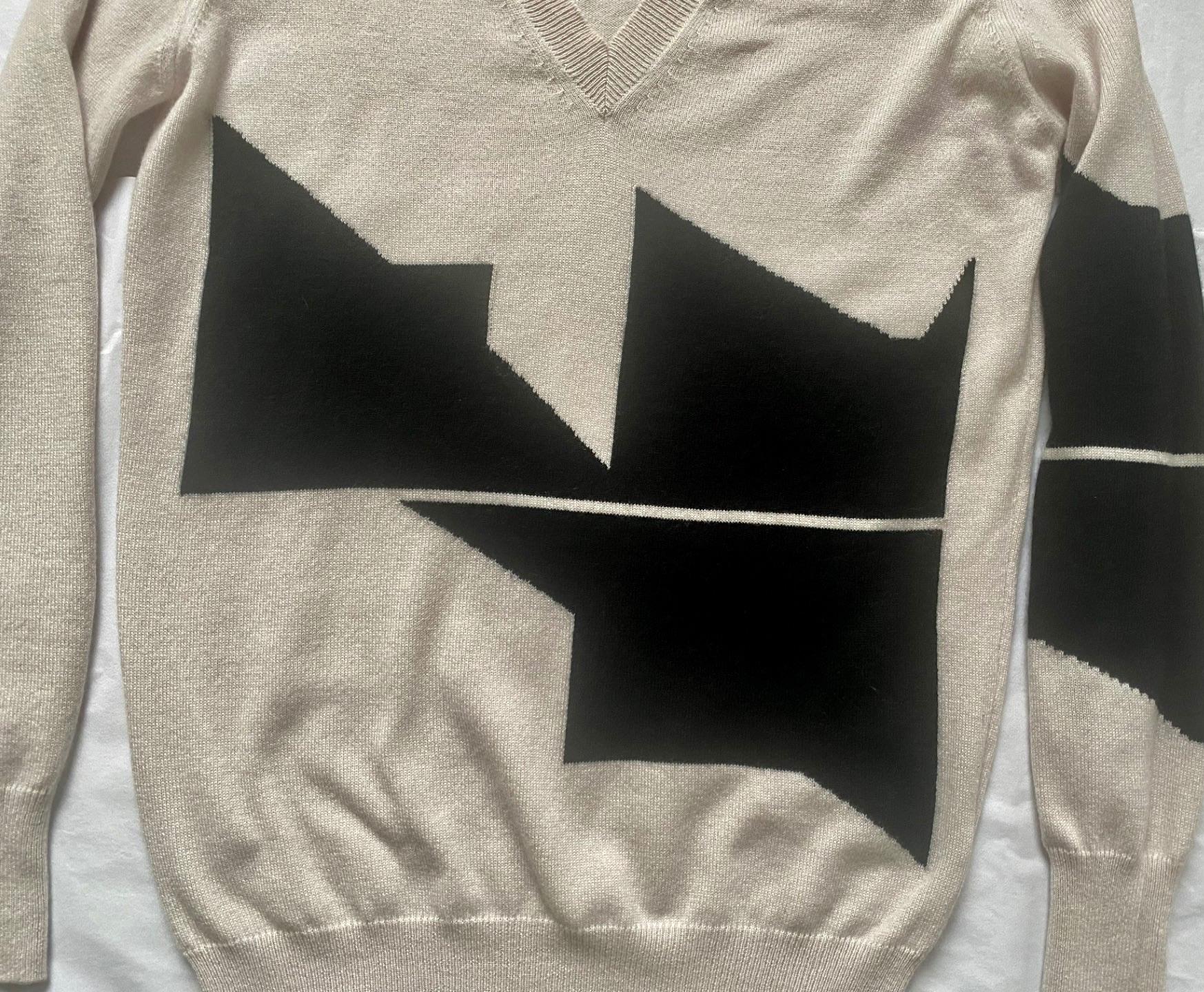 Bottega Veneta Beige/Black Cashmere Jumper