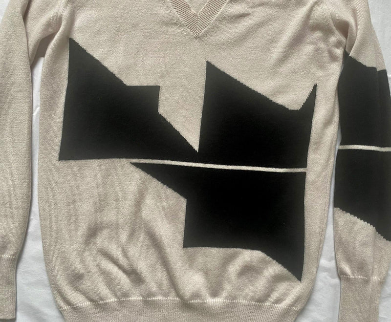 Bottega Veneta Beige/Black Cashmere Jumper