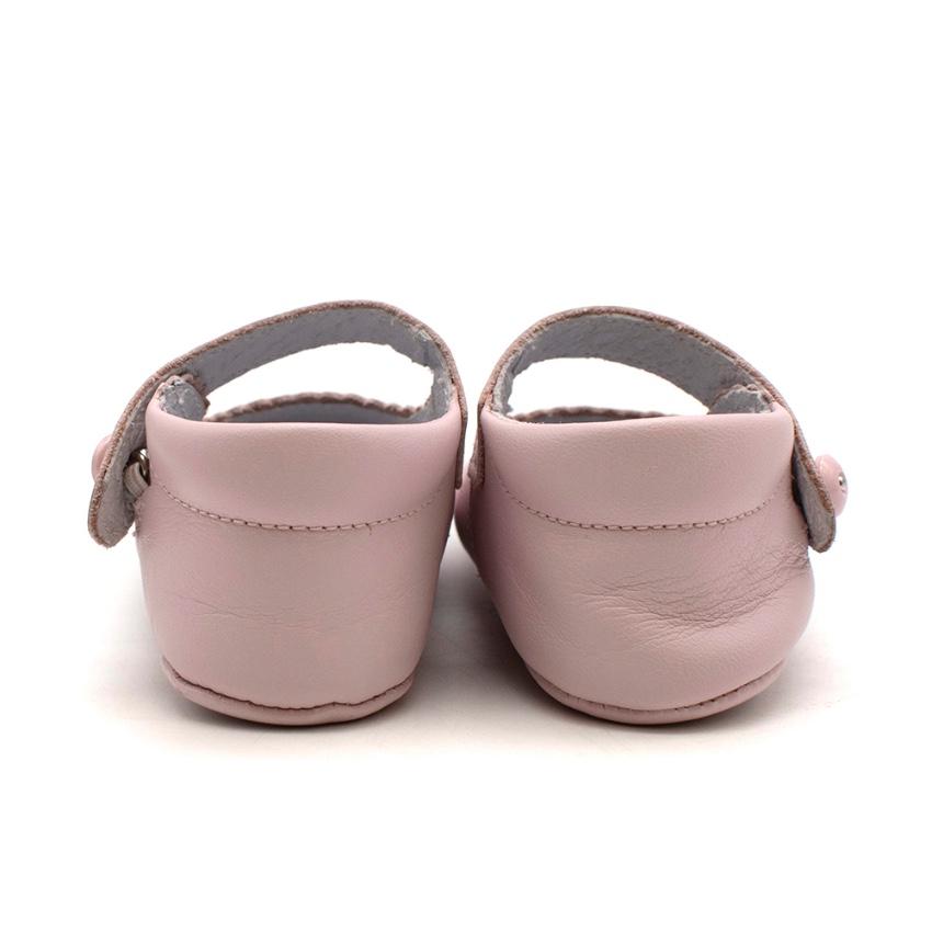 Pepa & Co Pink Mary Jane Leather Pram Shoes