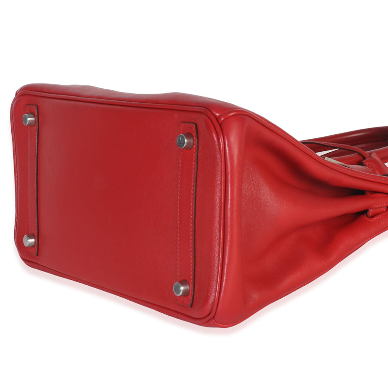Hermès  Swift Birkin 30 PHW Rouge Casaque