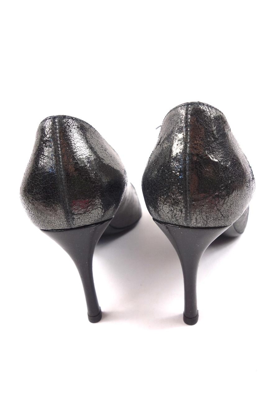 Miu Miu Pewter Metallic High Heel Pumps