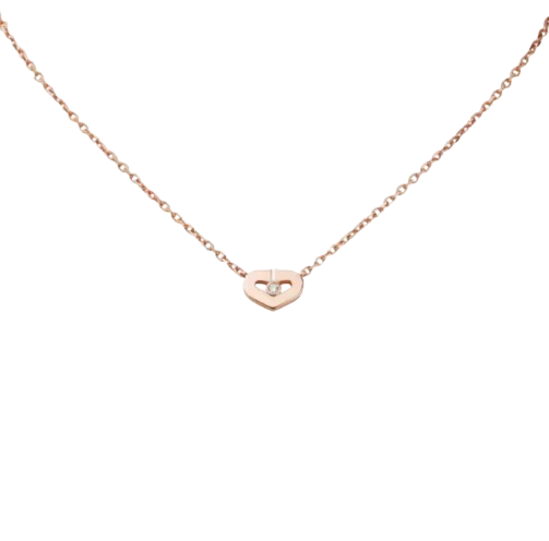 Cartier Rose Gold C Heart Necklace