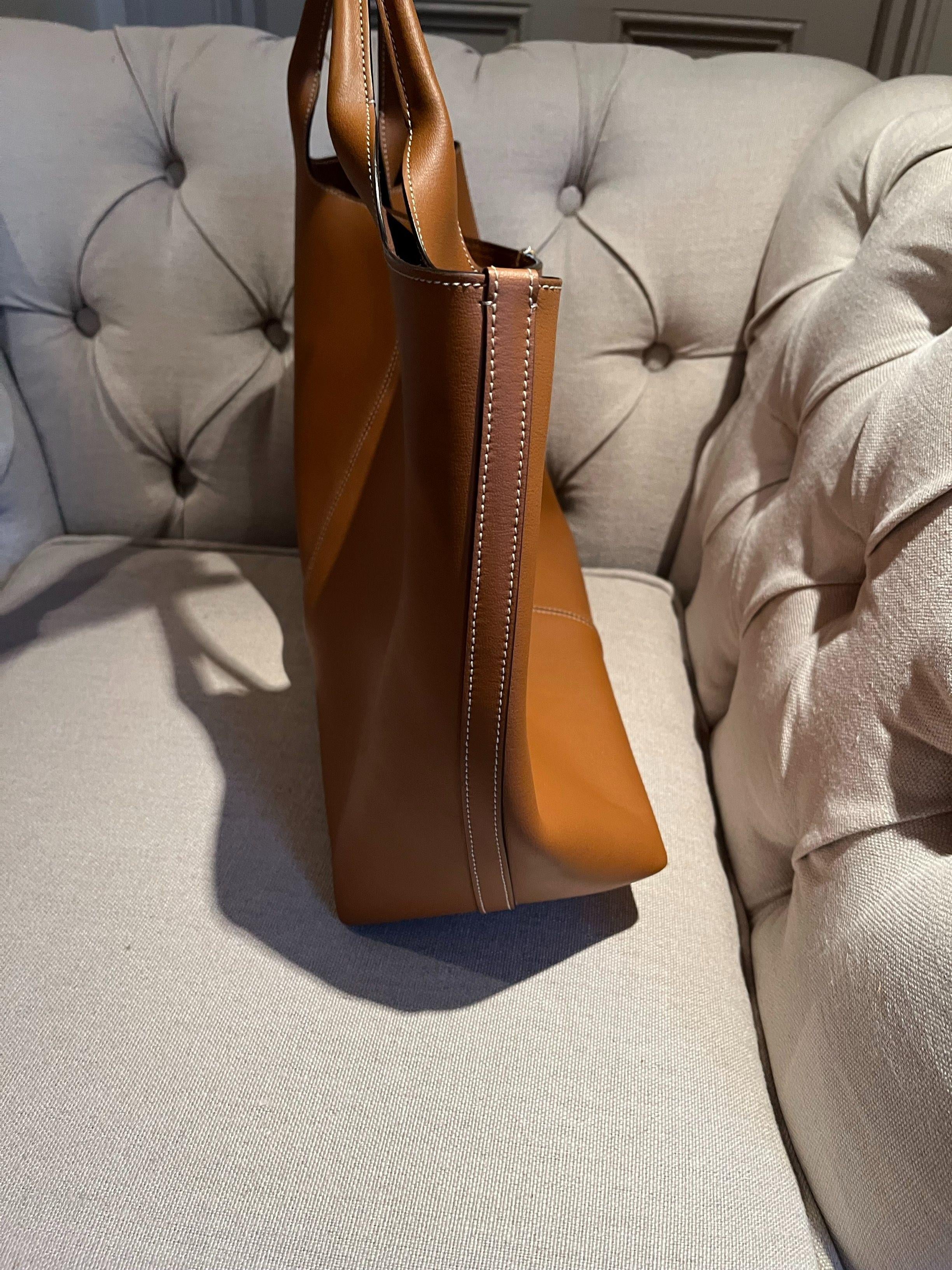 Tods Tan Leather Shopper Tote Bag