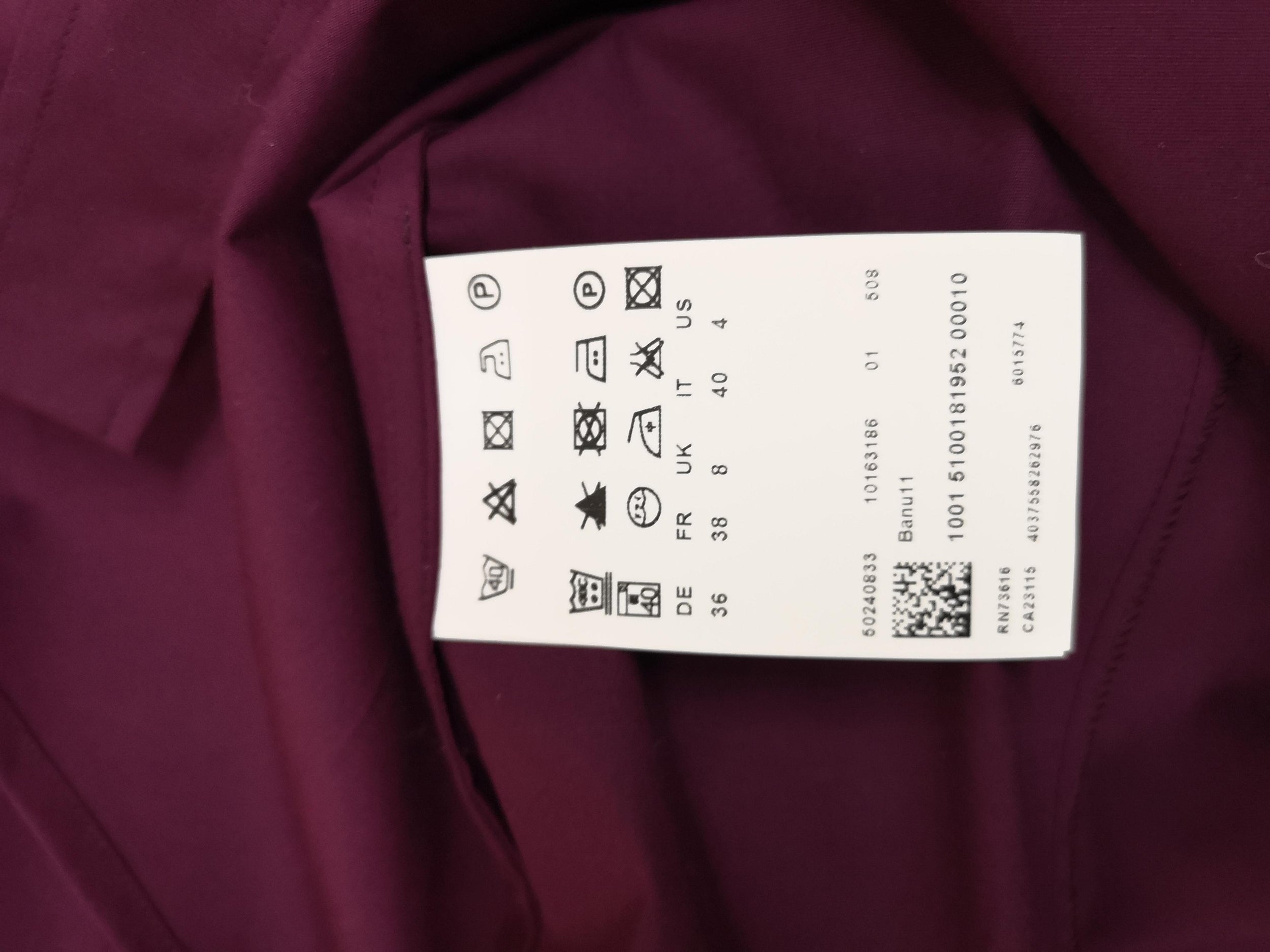 Boss Hugo Boss Purple Cotton Shirt