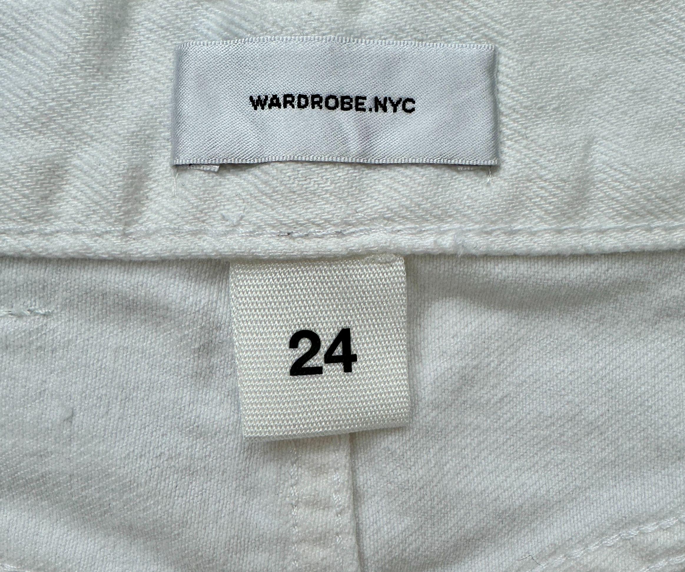 Wardrobe NYC White Denim Mini Skirt