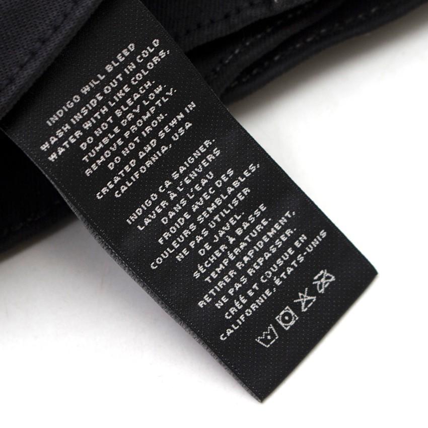 J Brand Alana Black Distressed Fray Hem Skinny Jeans