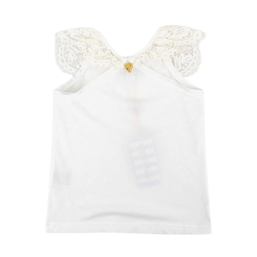 Angels Face White Cotton Blend Lace Top