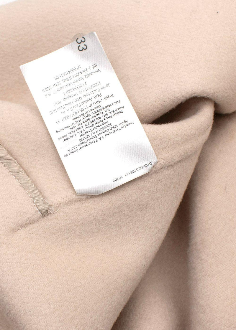 Carolina Herrera Beige Sleeveless Longline Wool Gilet