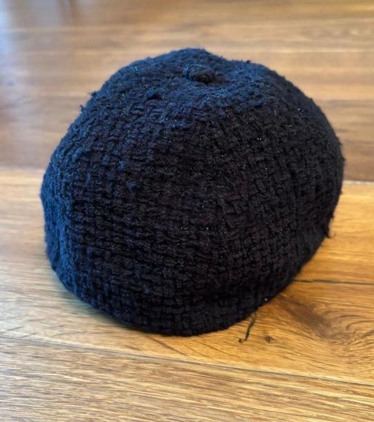 Chanel Blue Tweed Cap