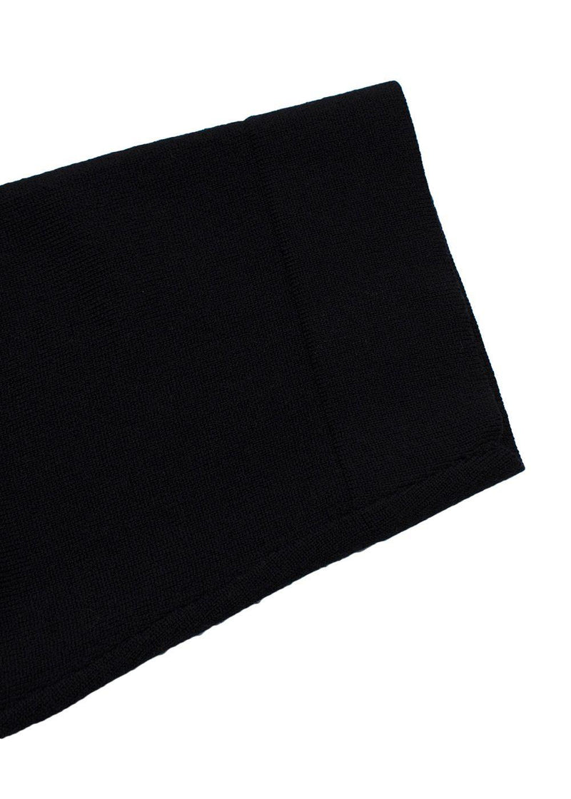 navy wool long sleeved cardigan