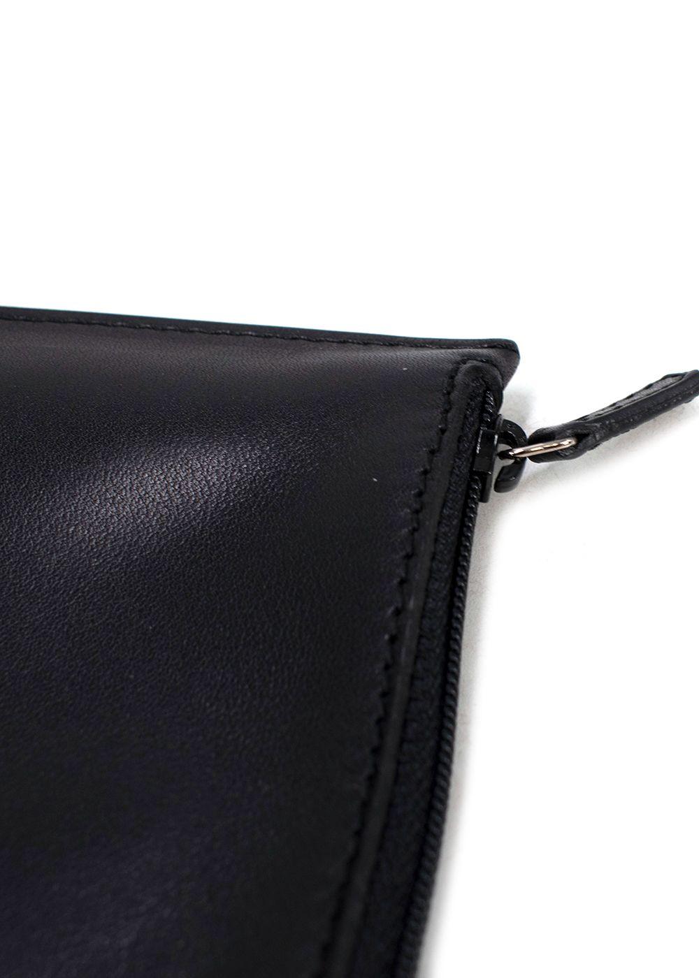 Gucci Vintage Black Leather Pouch