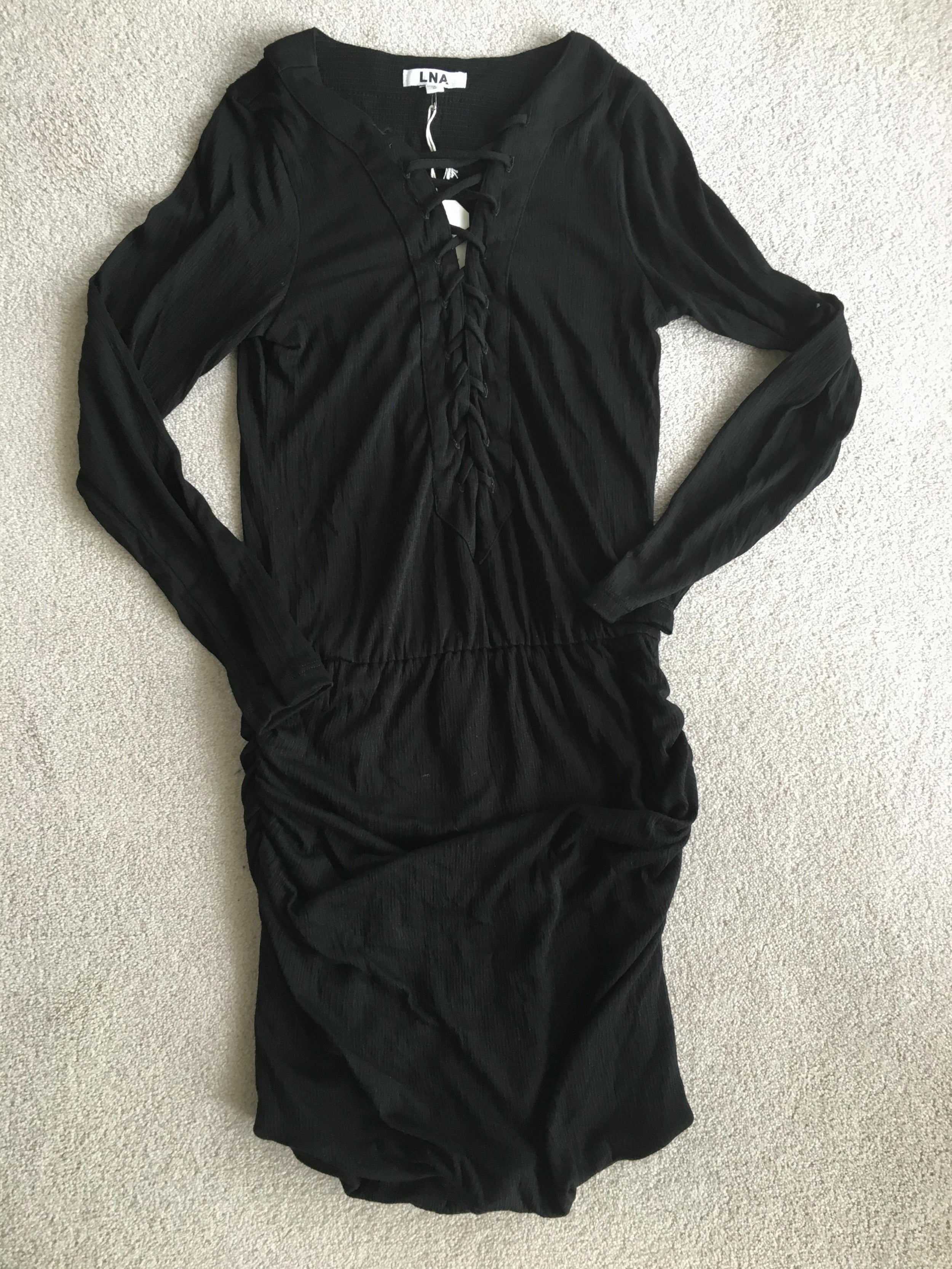 LNA Lace Up Dress
