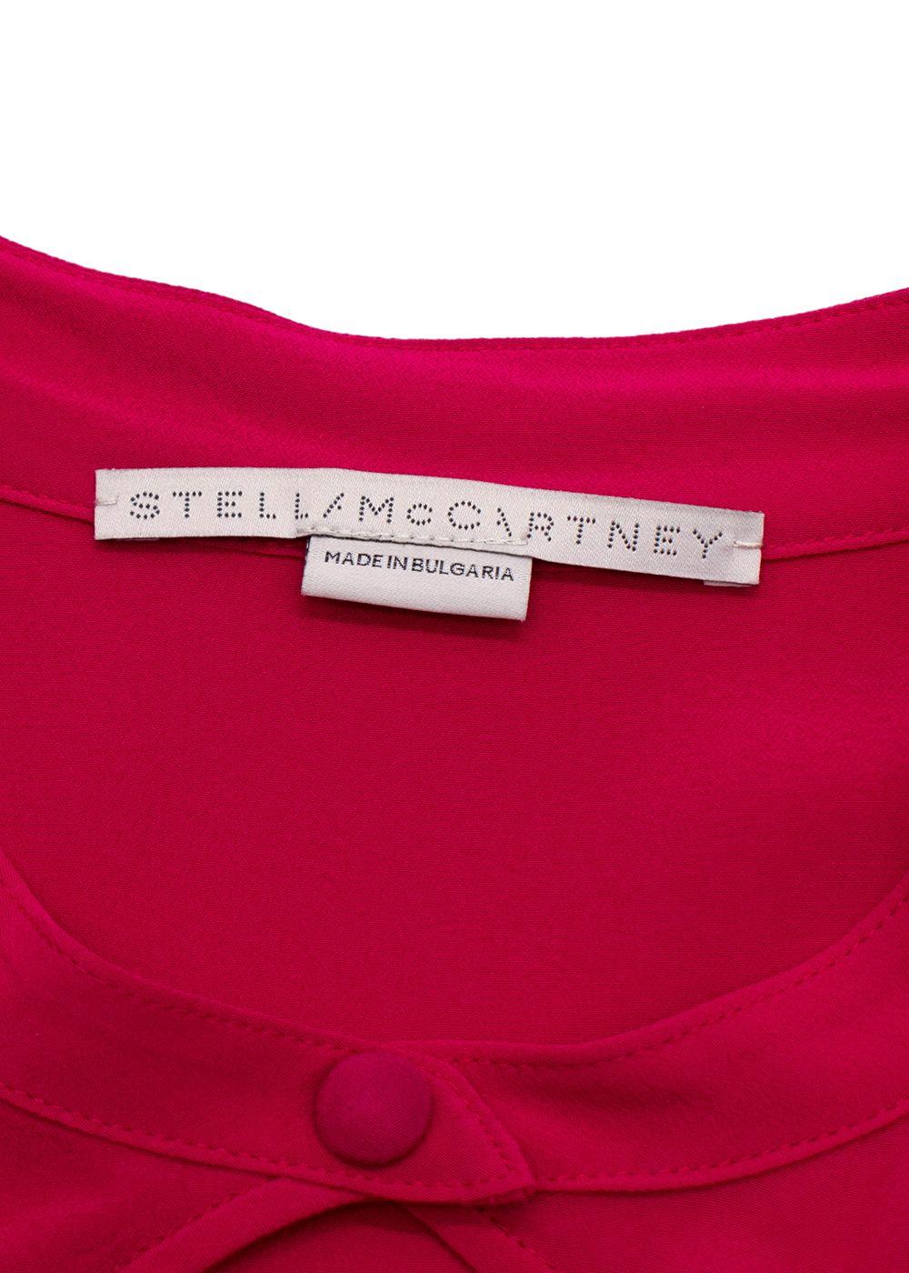 Stella McCartney Pink Belted Silk Midi Dress