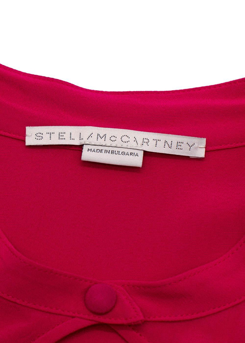 Stella McCartney Pink Belted Silk Midi Dress