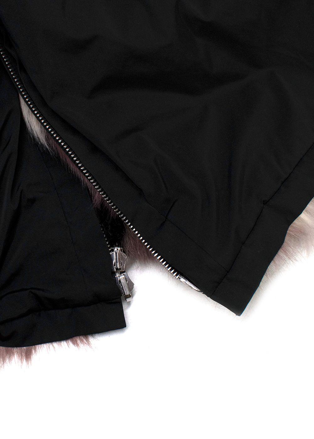 Nina Ricci Reversible Patchwork Faux Fur Coat