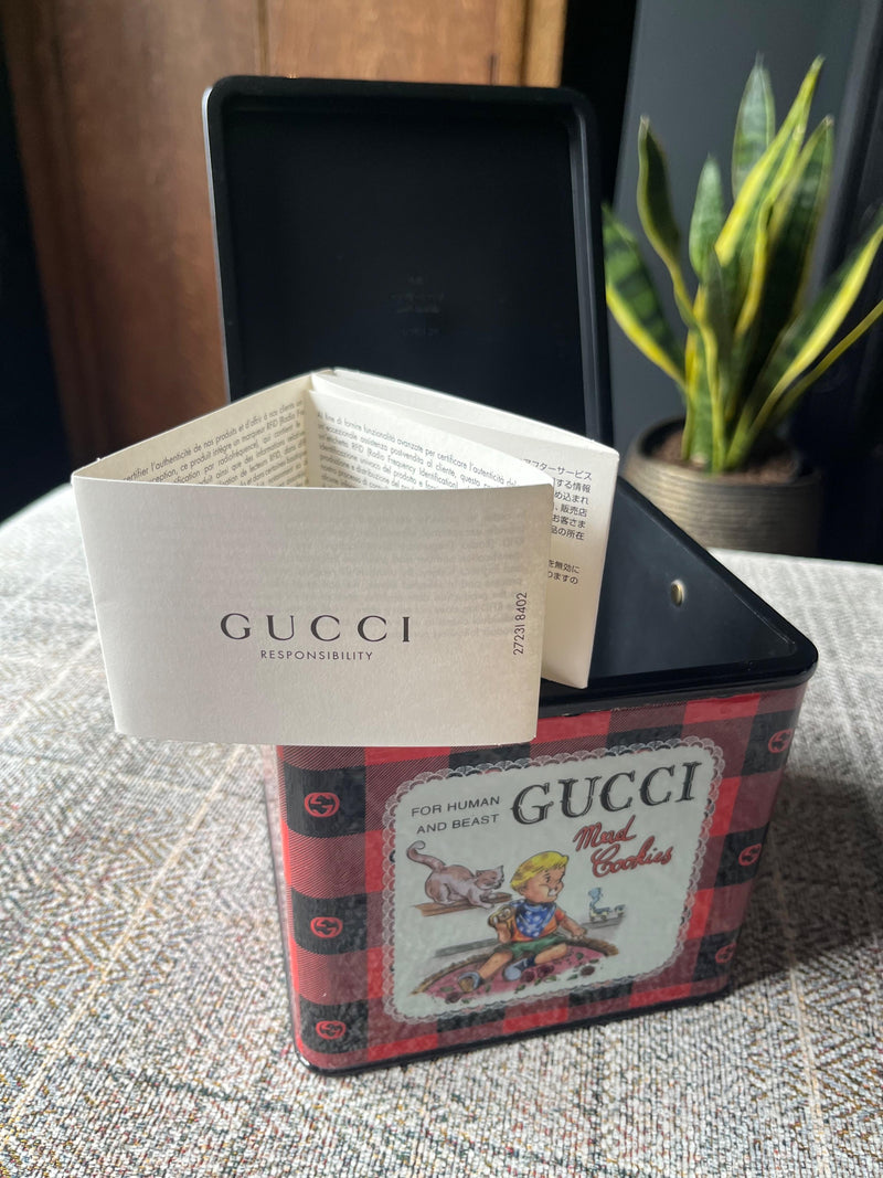 Gucci Red Gingham 'Mad Cookies' Box Grab Bag