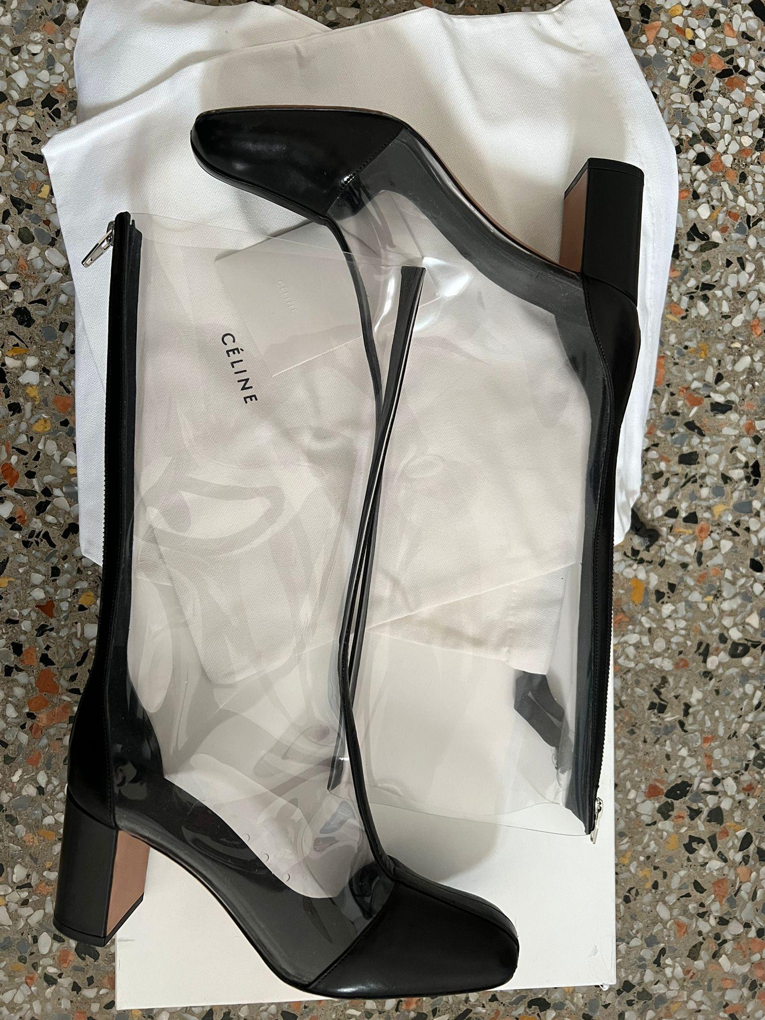 Phoebe Philo Leather trimmed PVC Boots