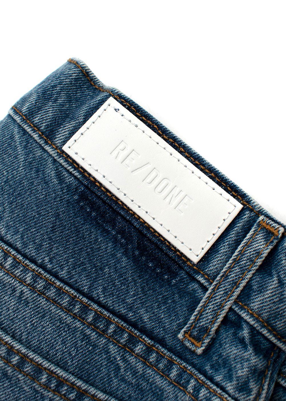 raw hem blue jeans