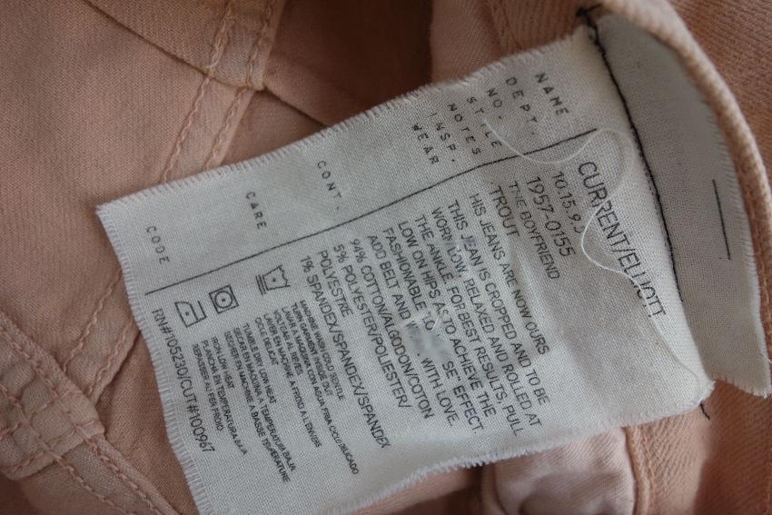 Current/Elliott Dusty Pink Boyfriend Jeans
