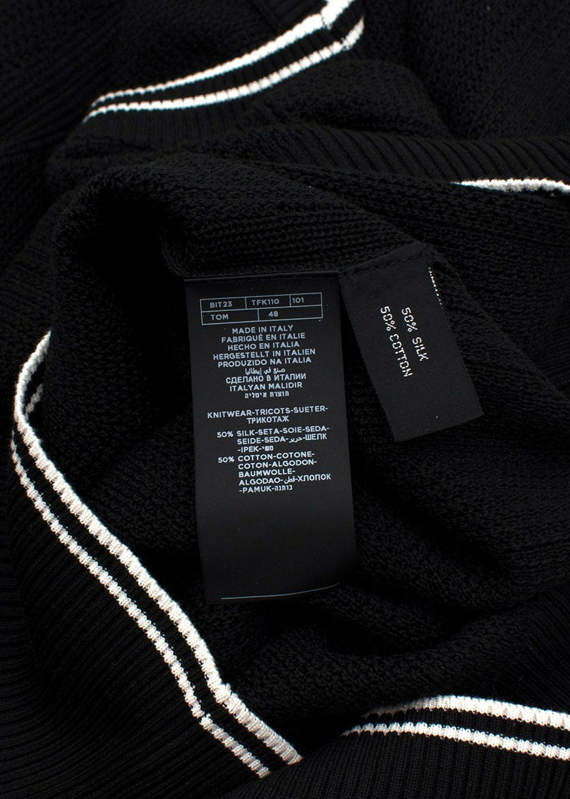 Tom Ford Black Silk & Cotton Knitted Jumper