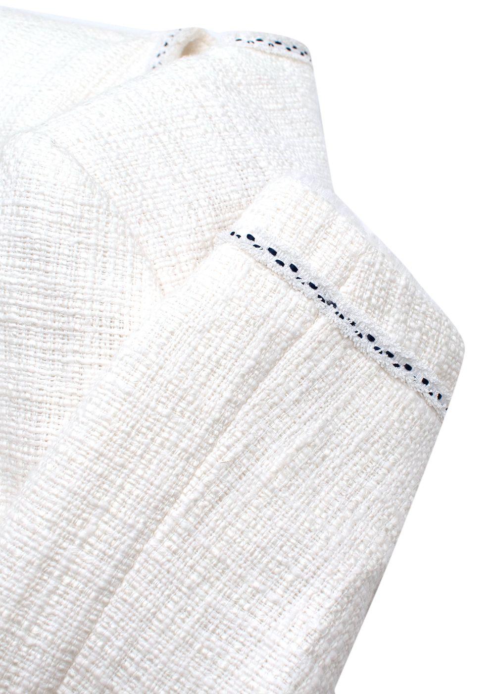 Claudie Pierlot Off White Tweed Longline Jacket