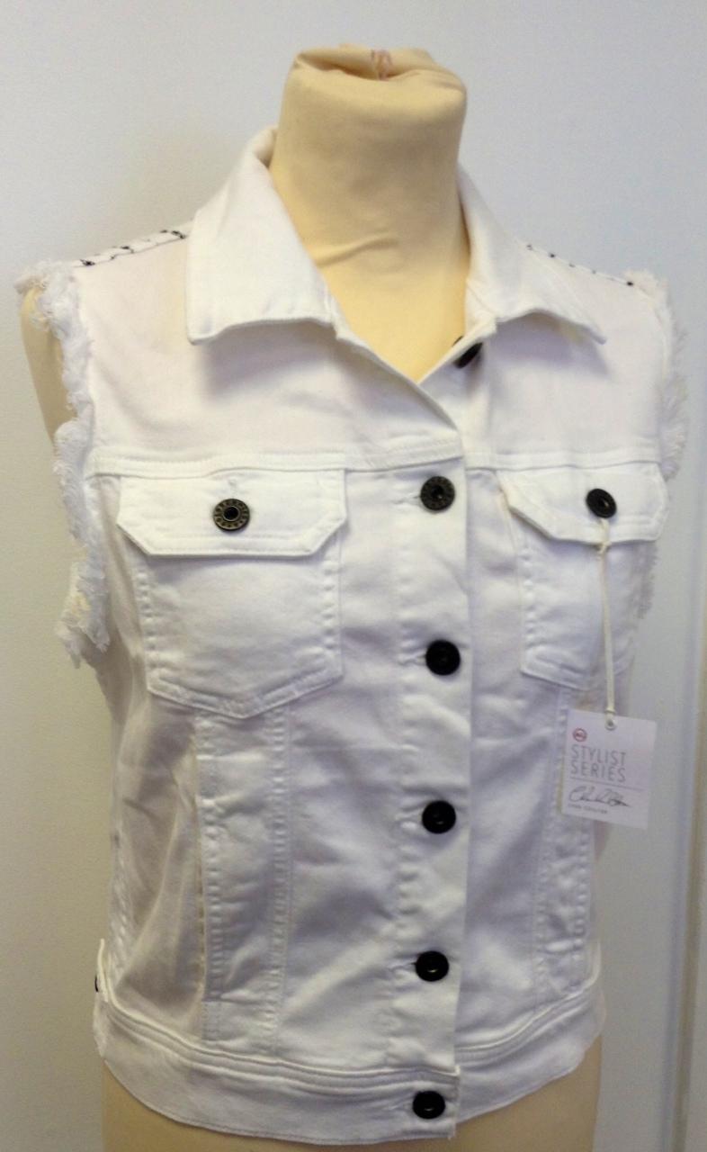 Adriano Goldschmied White Denim Vest