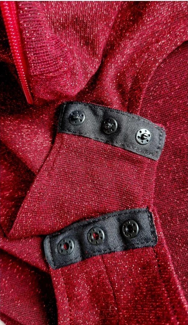 Alexandre Vauthier Burgundy Turtleneck Bodysuit