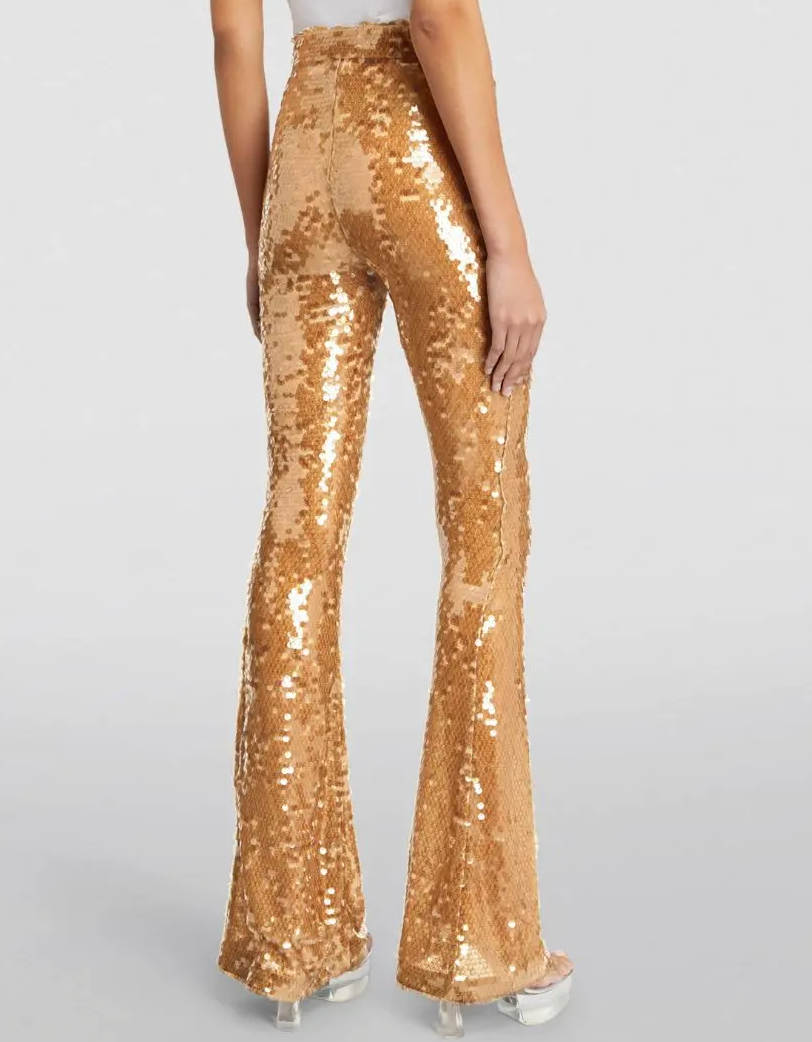 The New Arrivals Ilkyaz Ozel Sequin Colette Flare Trousers