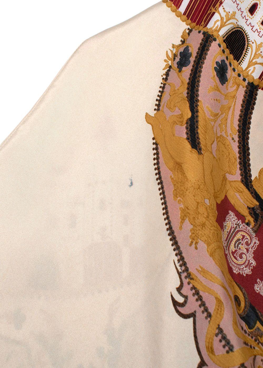 Etro Ivory Printed Silk Shirt