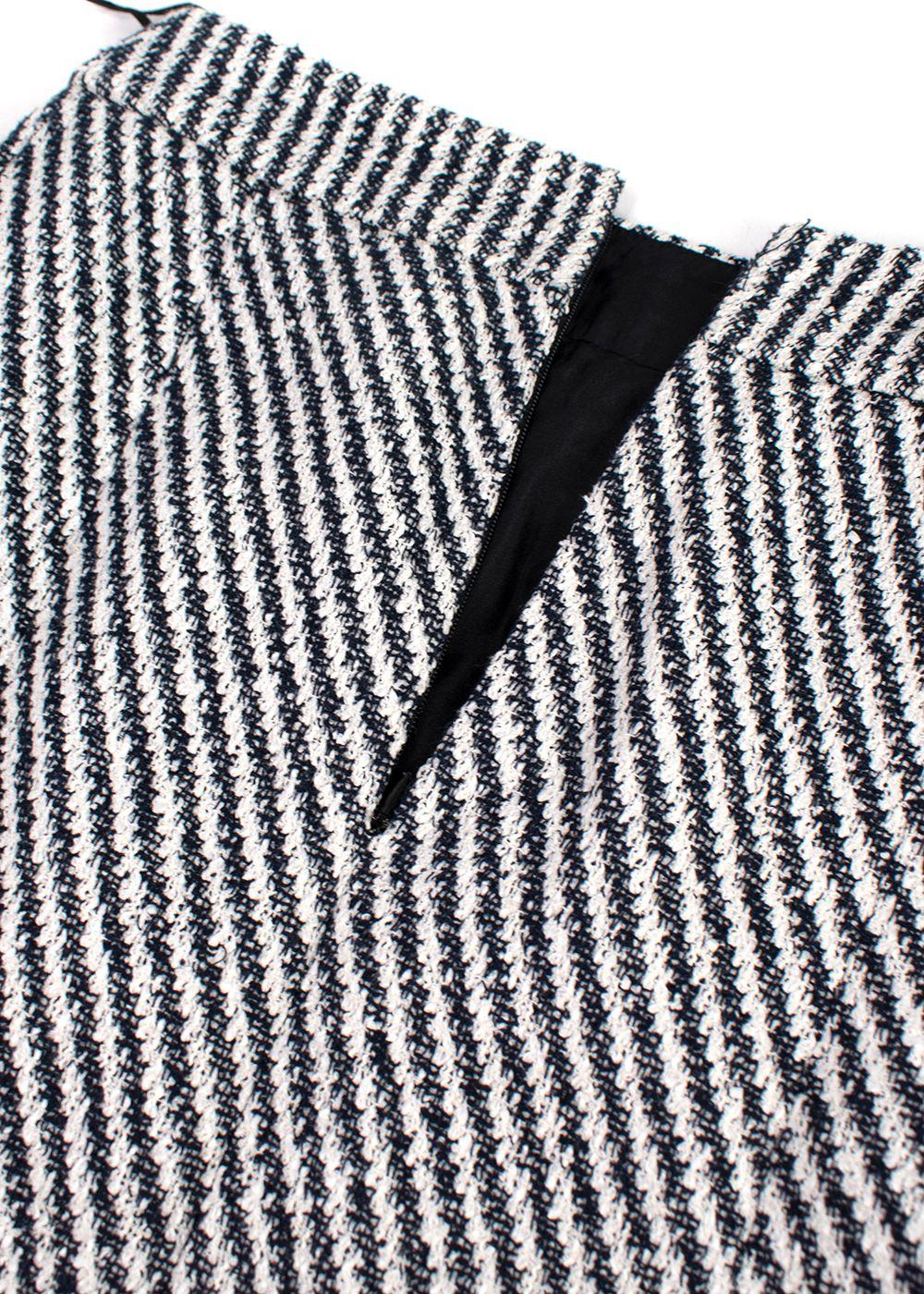 Chanel Black & White Tweed Mini Skirt