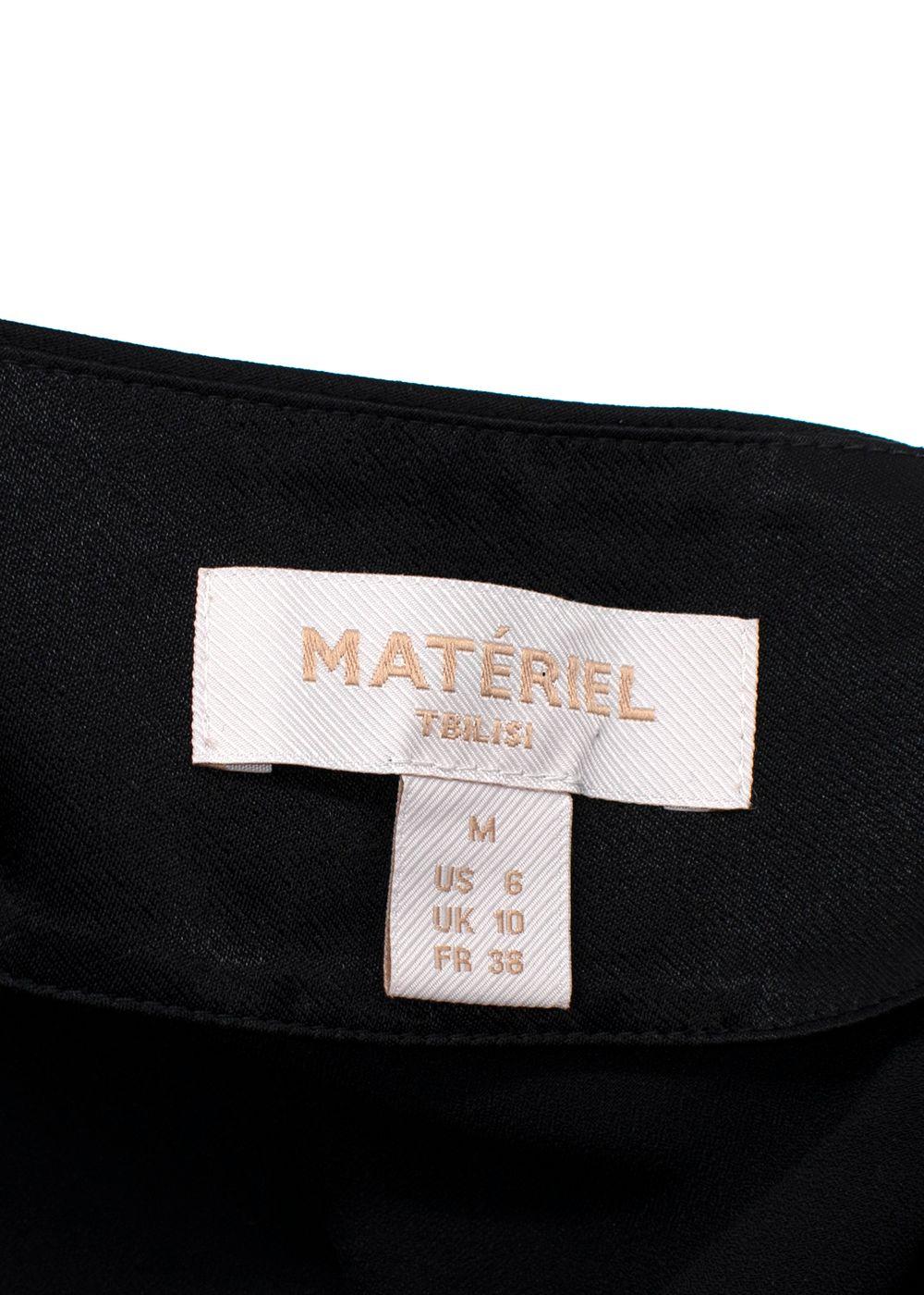 Materiel Tbilisi Black Halter Satin Dress