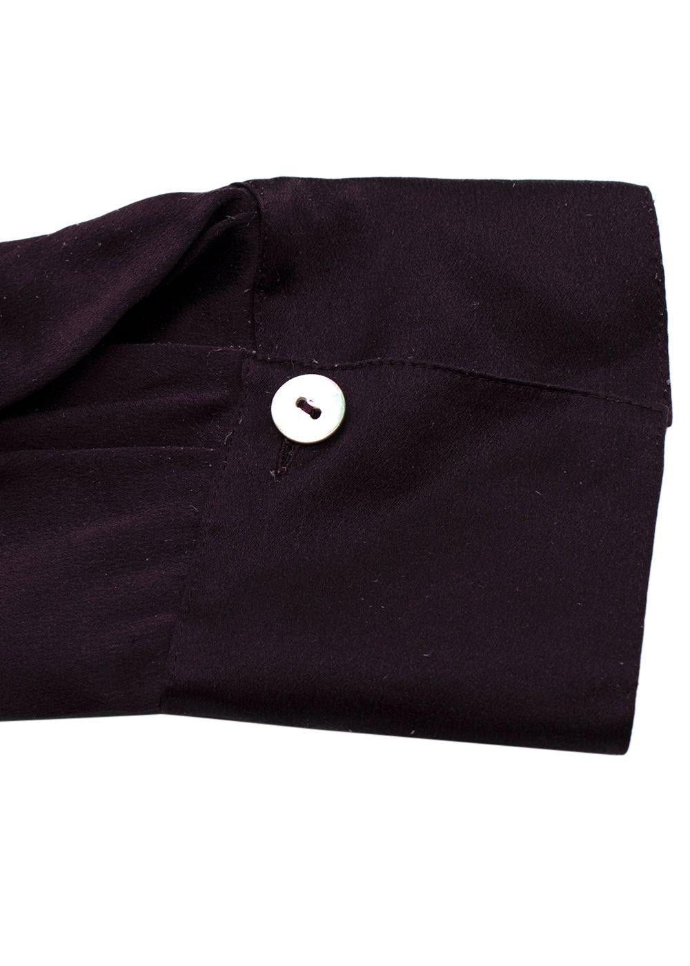 Vince Burgundy Silk Blouse