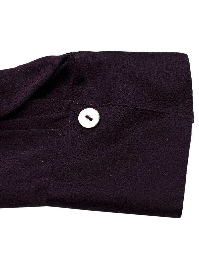 Vince Burgundy Silk Blouse