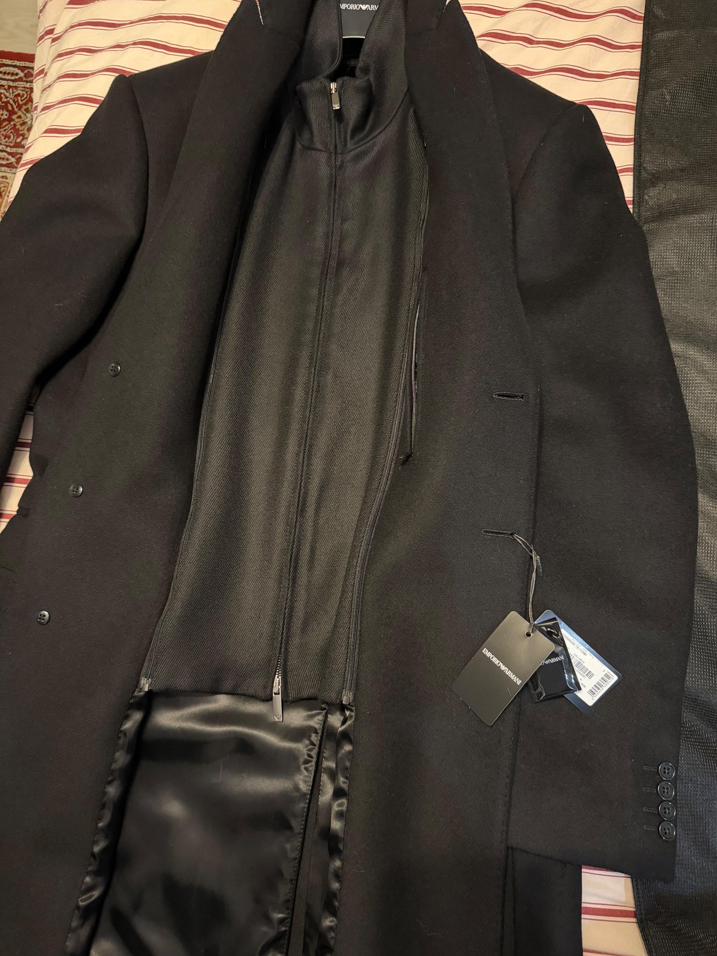 Emporio Armani Single Breasted Virgin Wool Coat