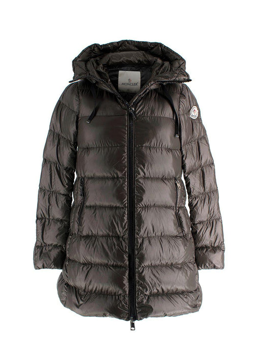 Moncler Brown 'Doudoune Legere' Long Line Hooded Coat