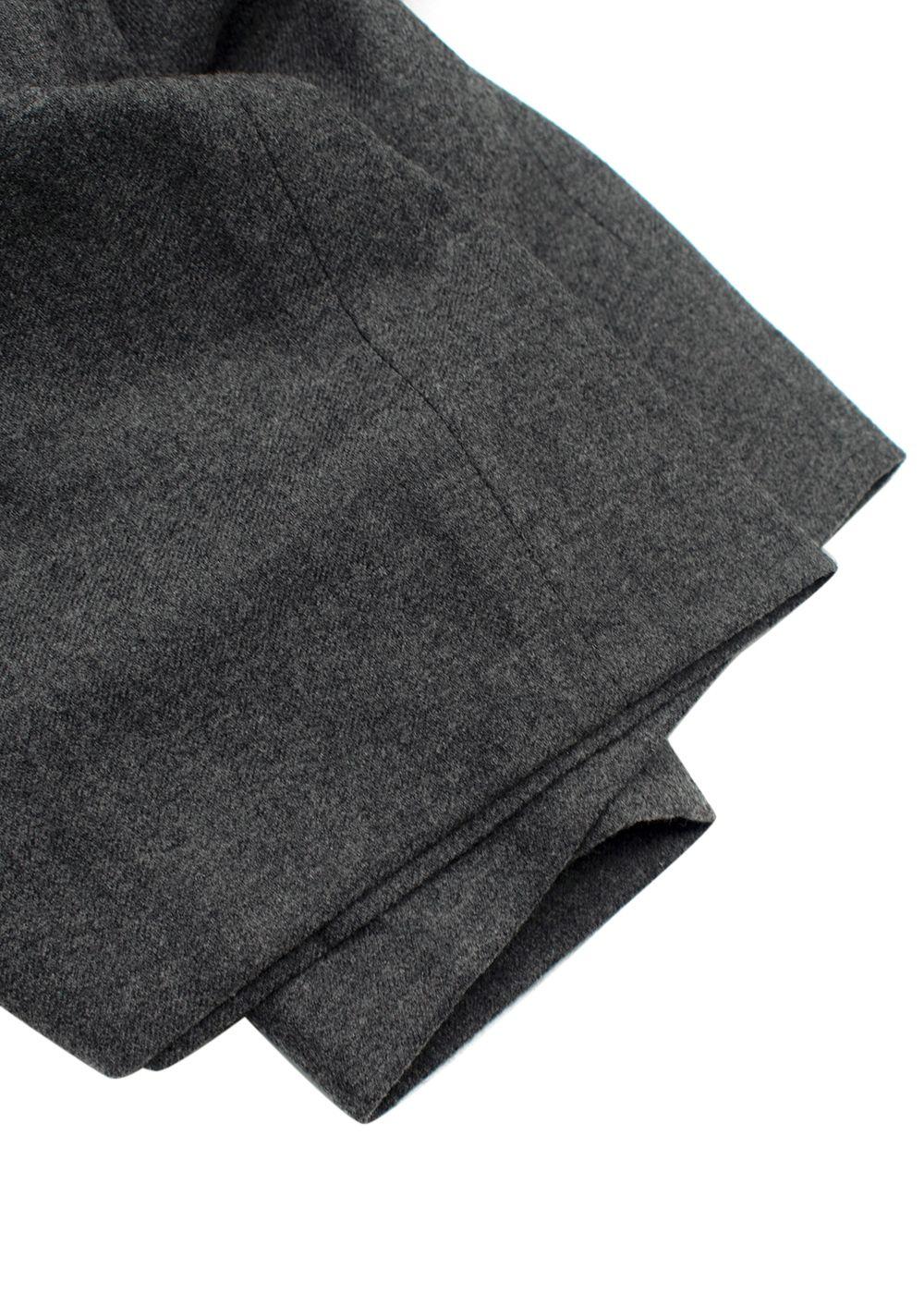 Altuzarra Grey High-Rise Wool-Blend Wide-Leg Trousers