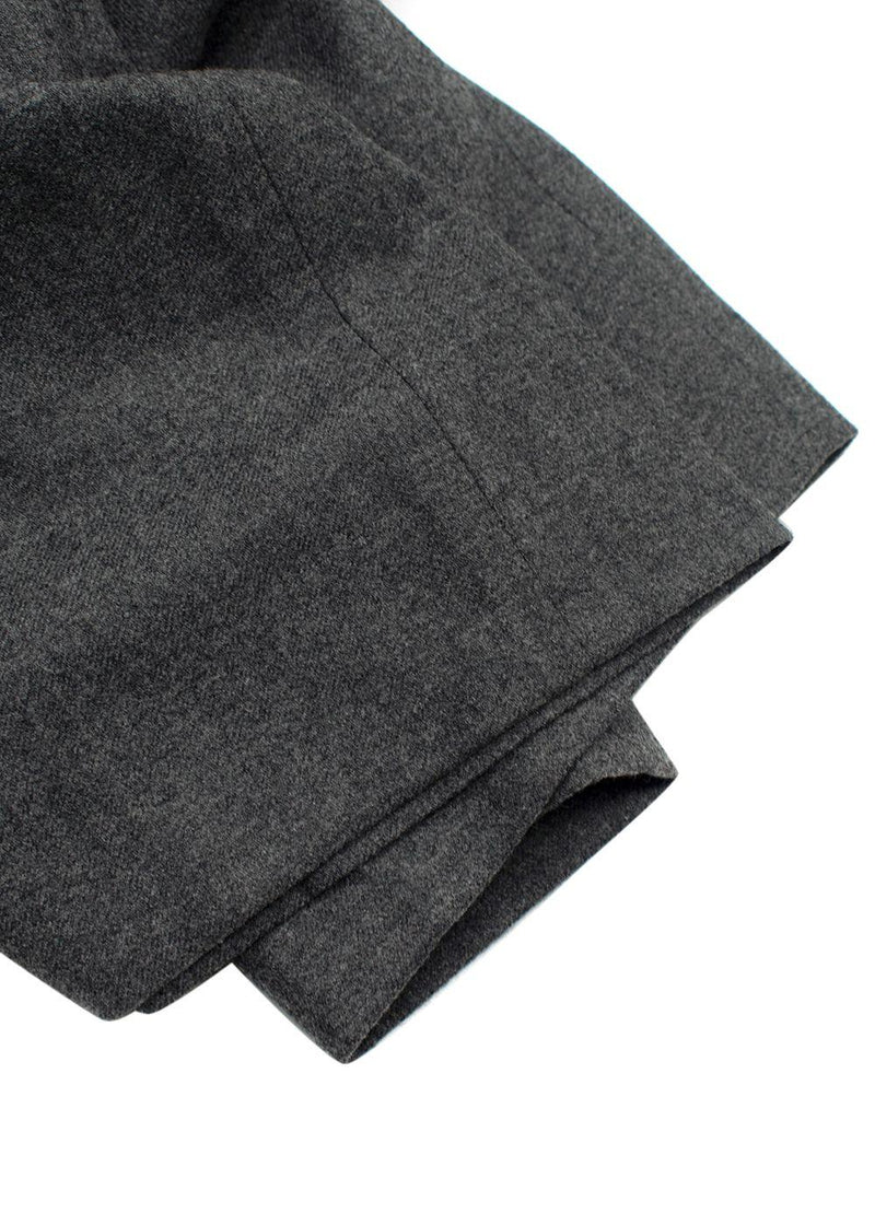 Altuzarra Grey High-Rise Wool-Blend Wide-Leg Trousers
