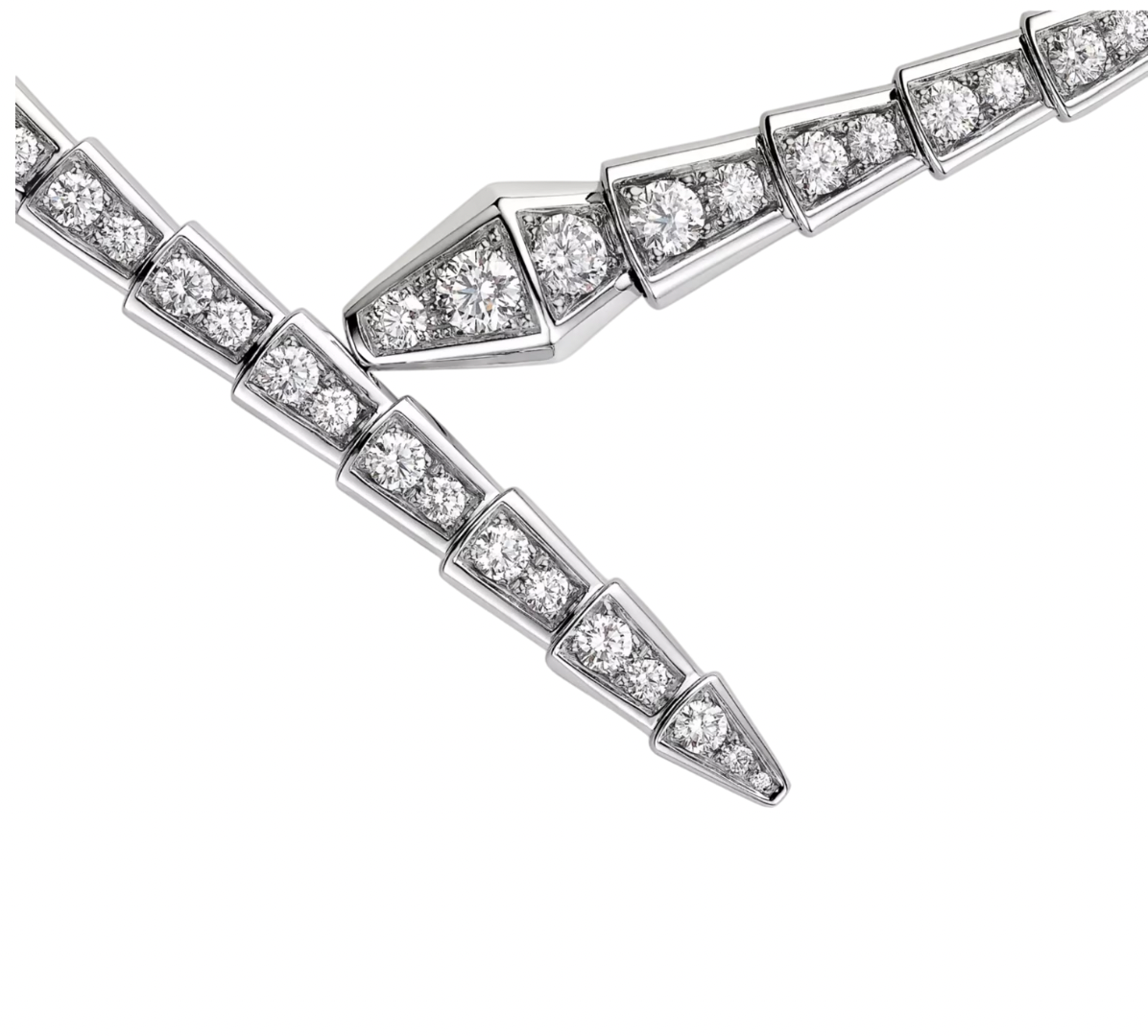Serpenti Diamond And White Gold Necklace