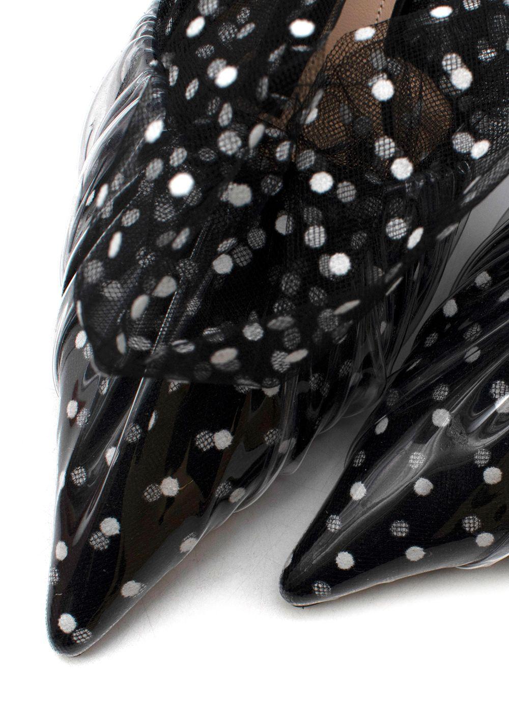 Polka-dot Tulle & PVC Pumps