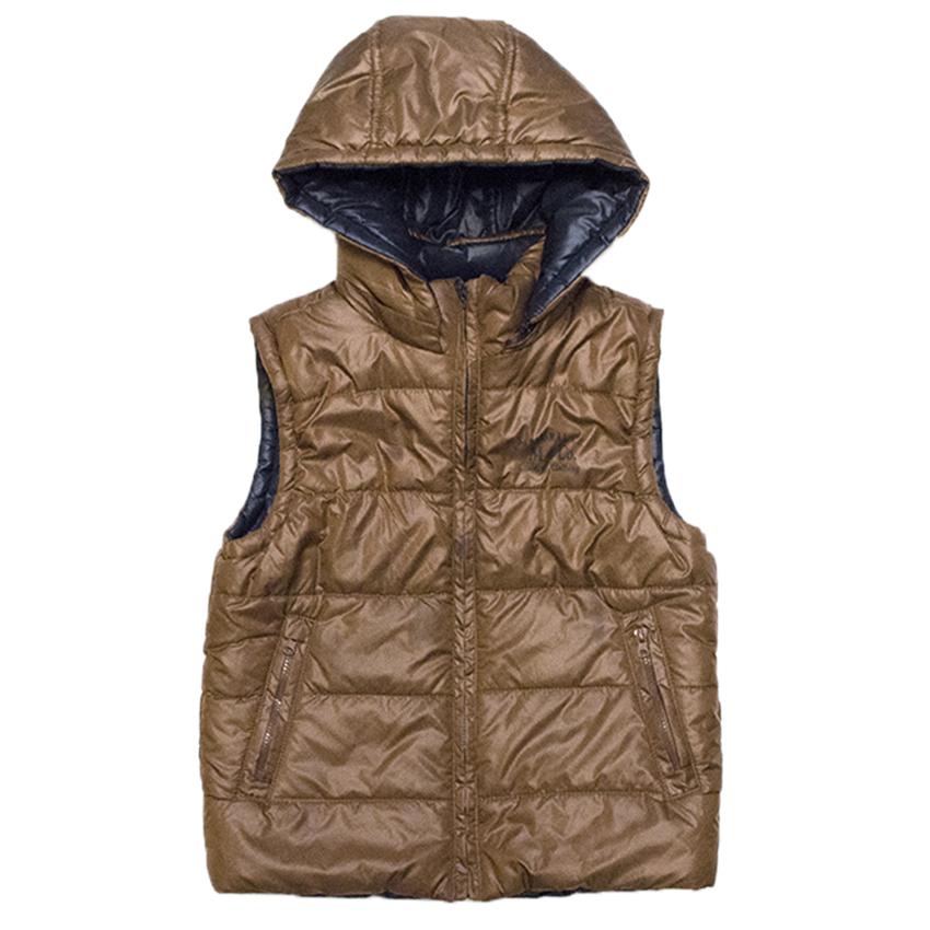 Mayoral Kids Puffer Vest with Detachable Hoodie