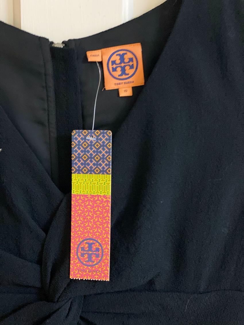 Tory Burch Patrice black crepe dress