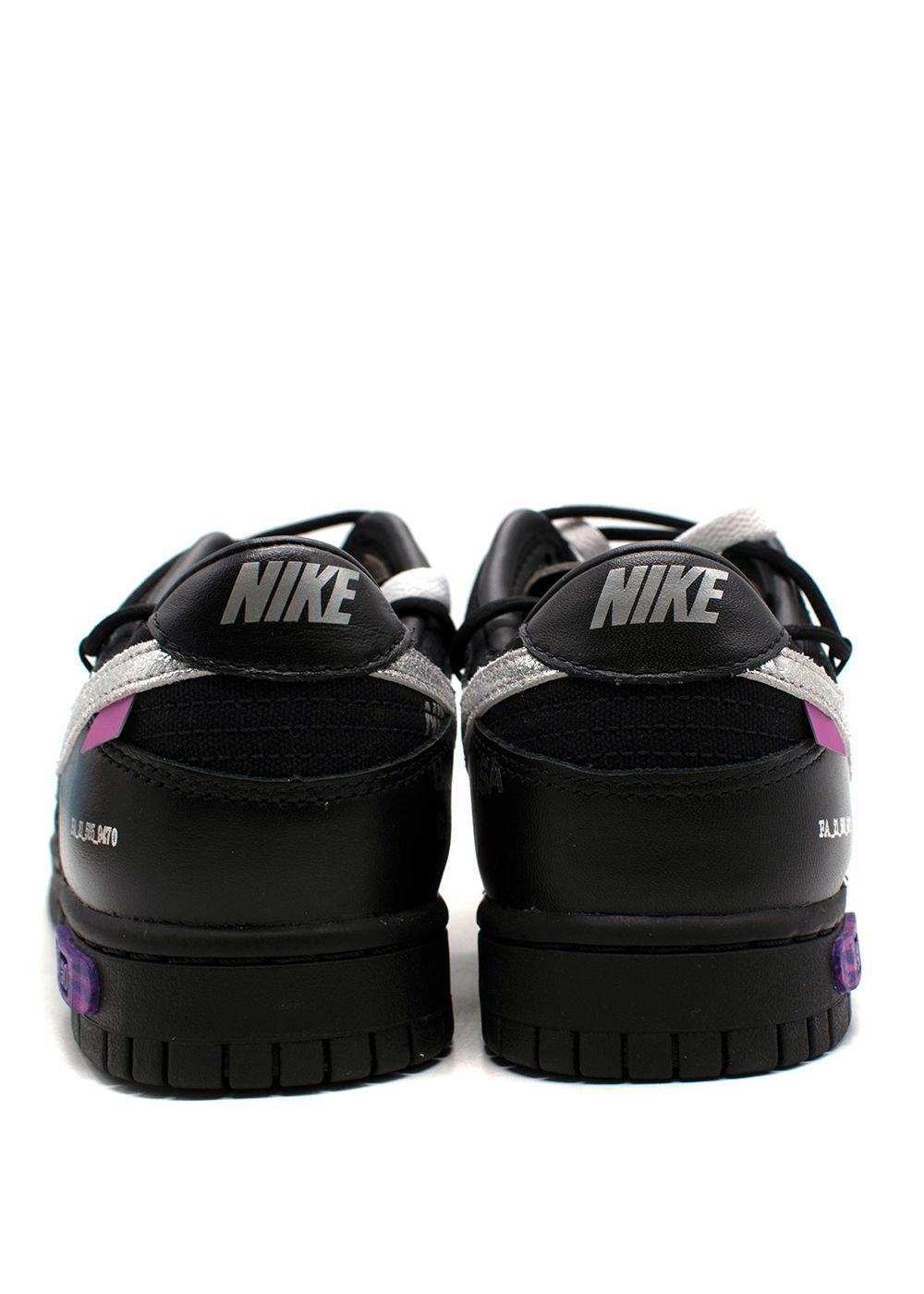 Collector's Off White x Nike Black Dunk Low Trainers Lot 50